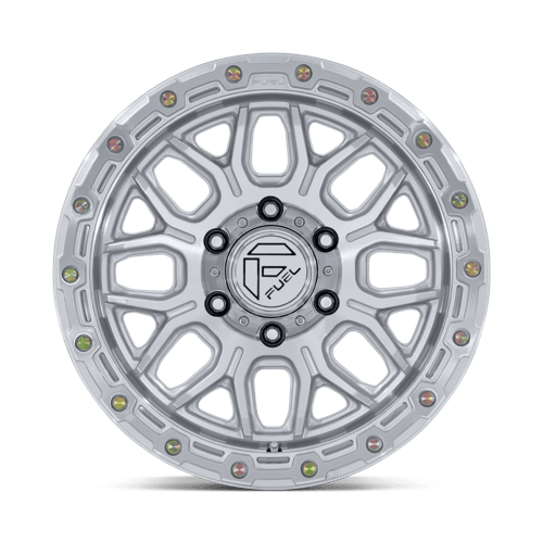 17x9 fuel off-road fc881 surge gloss silver w machined face wheel 6x5.5 bolt pattern 1mm offset