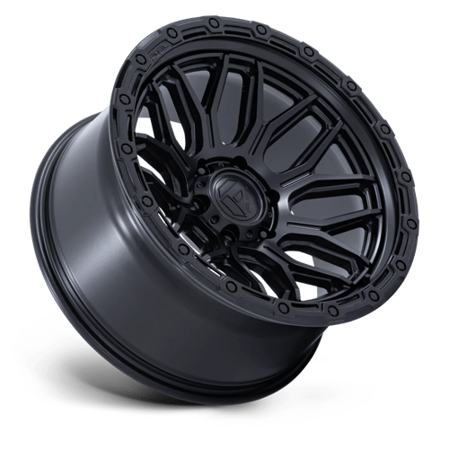 18x9 fuel off-road fc881 surge matte black w gloss black lip wheel 6x5.5 bolt pattern 20mm offset
