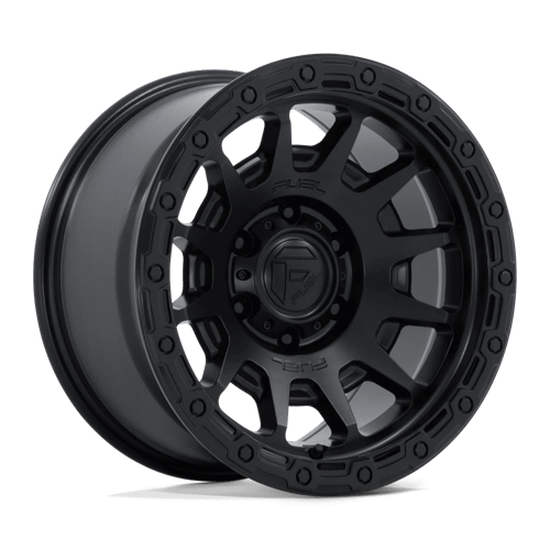 18x9 fuel off-road fc884 fortress matte black w gloss black lip wheel 6x5.5 bolt pattern 20mm offset