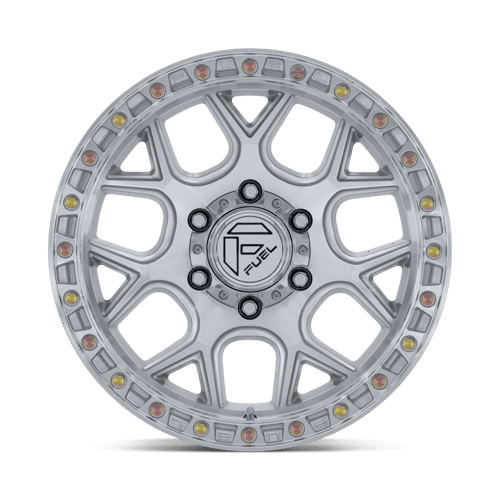 20x9 fuel off-road fc908 puma gloss silver w machined face wheel 6x5.5 bolt pattern 1mm offset