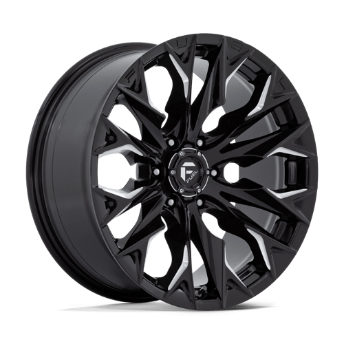 20x9 fuel off-road d803 flame gloss black milled wheel 6x5.5 bolt pattern 1mm offset