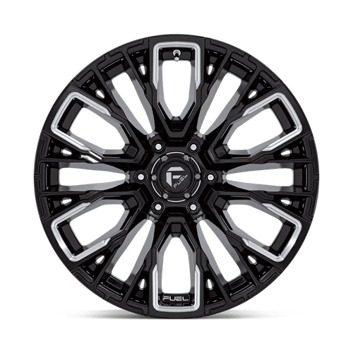 20x10 fuel off-road d849 rebar gloss black milled wheel 6x5.5 bolt pattern 18mm offset