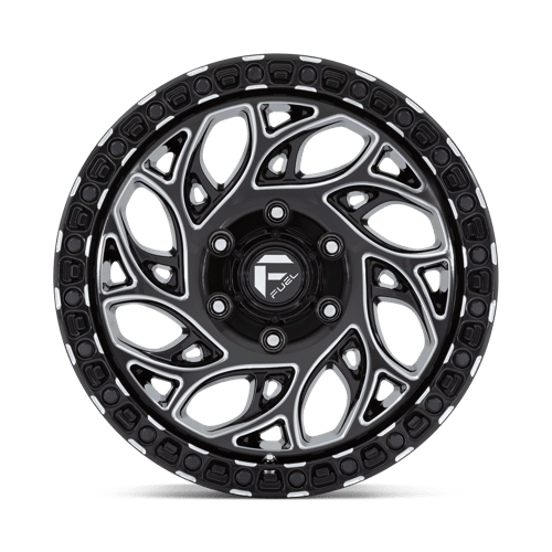 17x9 fuel off-road d840 runner or gloss black milled wheel 6x5.5 bolt pattern 1mm offset