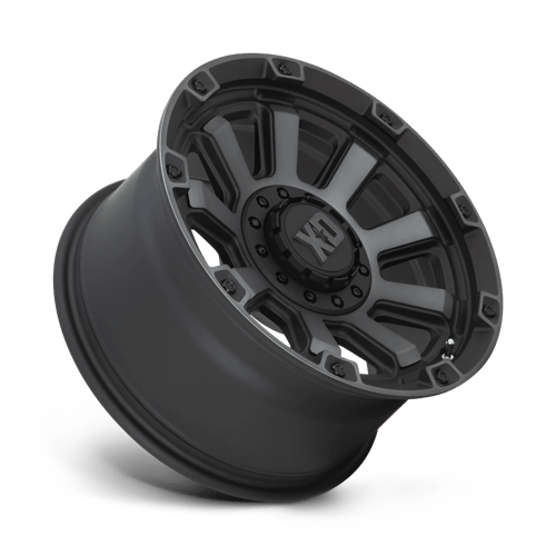 17x9 xd wheels xd852 gauntlet satin black w gray tint wheel 6x5.5 bolt pattern 0mm offset