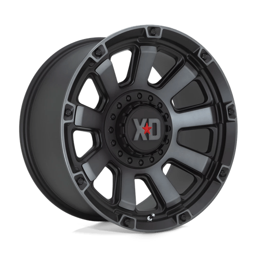 20x10 xd wheels xd852 gauntlet satin black w gray tint wheel 6x5.5 bolt pattern 18mm offset