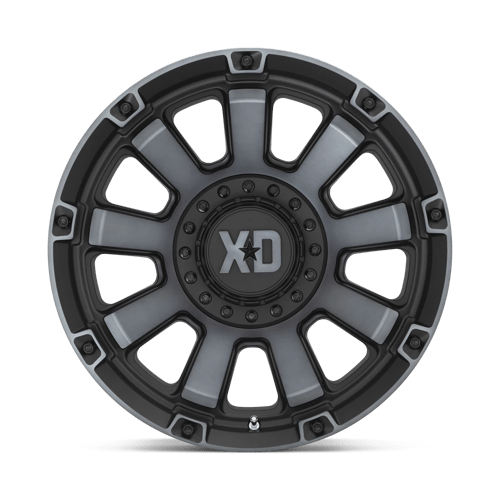 20x10 xd wheels xd852 gauntlet satin black w gray tint wheel 6x5.5 bolt pattern 18mm offset