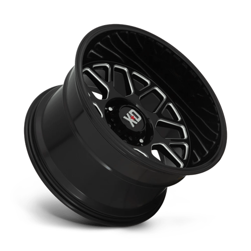 20x10 xd wheels xd849 grenade ii gloss black milled wheel 6x5.5 bolt pattern 18mm offset