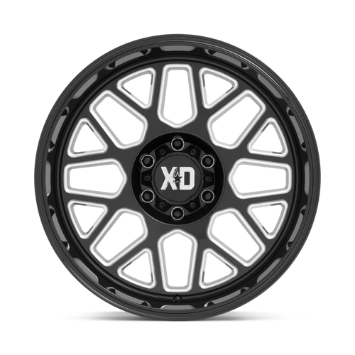 18x9 xd wheels xd849 grenade ii gloss black milled wheel 6x5.5 bolt pattern 18mm offset