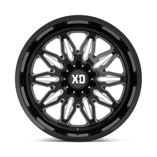 20x10 xd wheels xd859 gunner gloss black milled wheel 6x5.5 bolt pattern 18mm offset