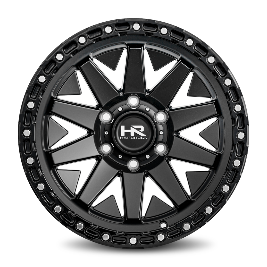 17x9 Hardrock Offroad H106 H106 Matte Black Wheel 6x5.5 Bolt Pattern 1mm Offset