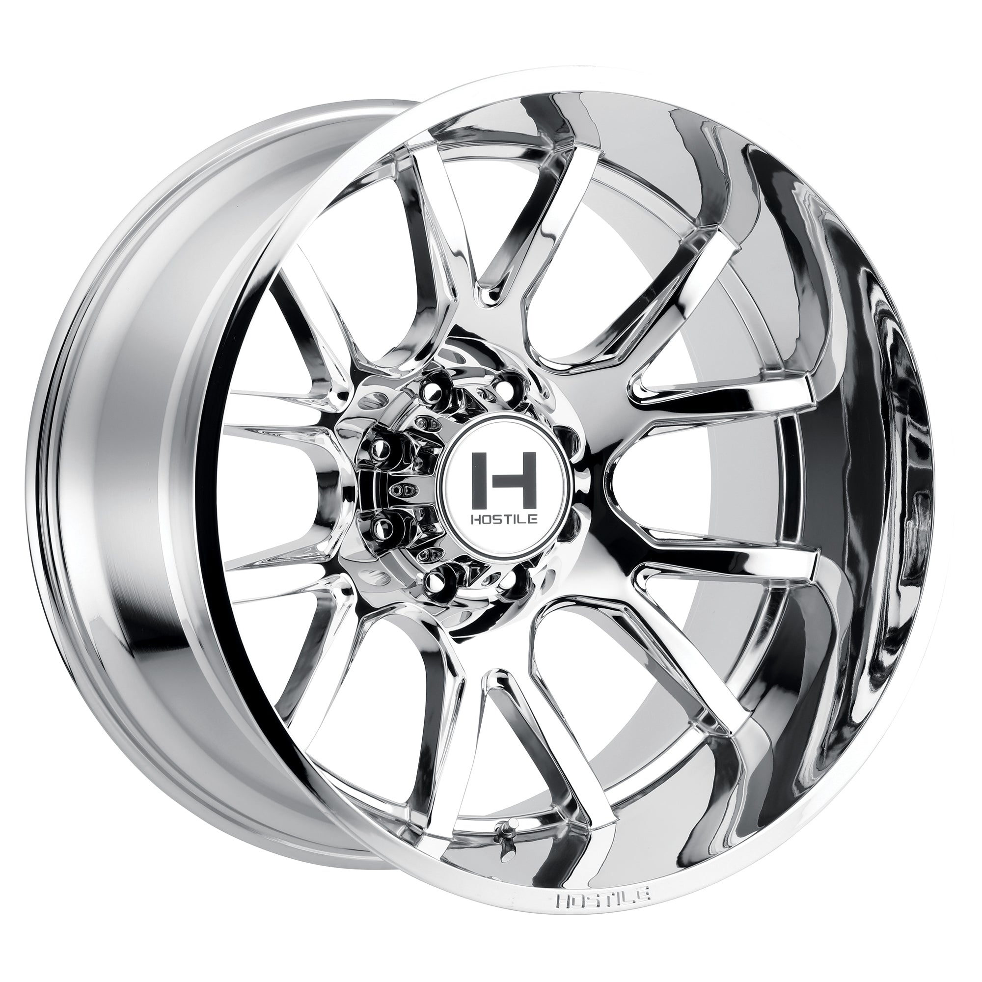 22x10 Hostile Rage H113 Chrome Wheel 6x5.5 Bolt Pattern -25mm Offset