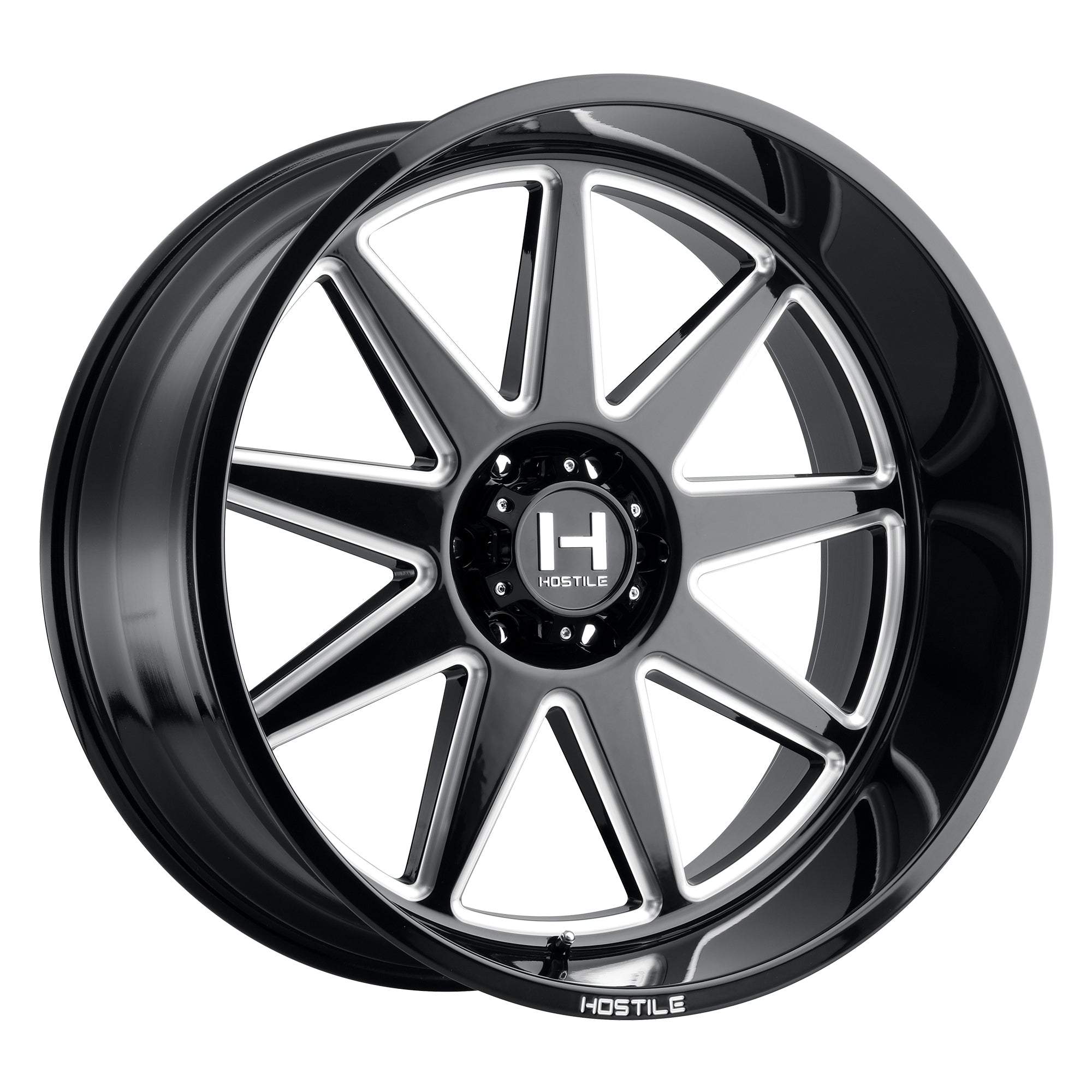 26x12 Hostile Omega H121 Black Milled Wheel 6x5.5 Bolt Pattern -44mm Offset