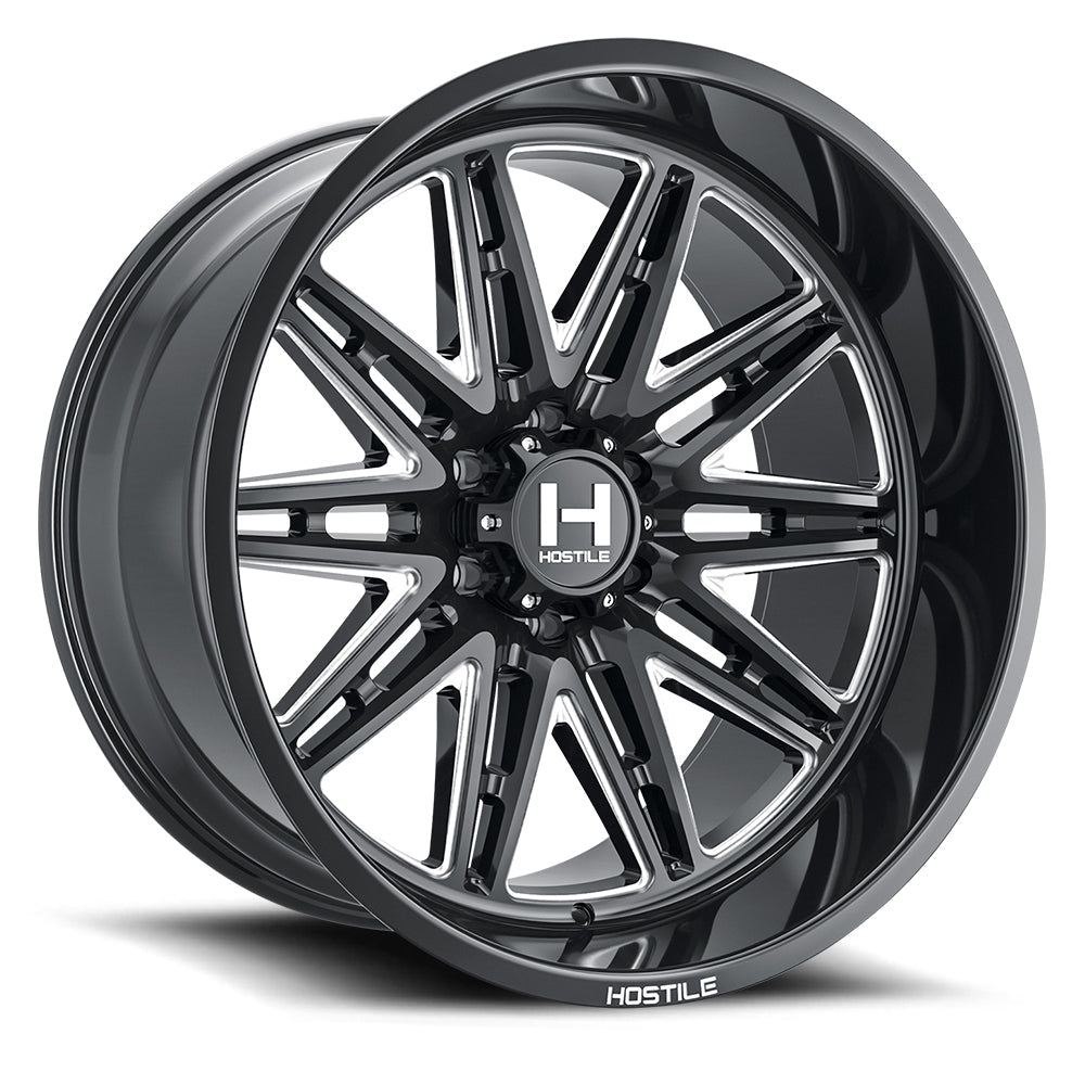 20x10 hostile wheels h126 maniac blade cut wheel 6x5.5 bolt pattern 19mm offset