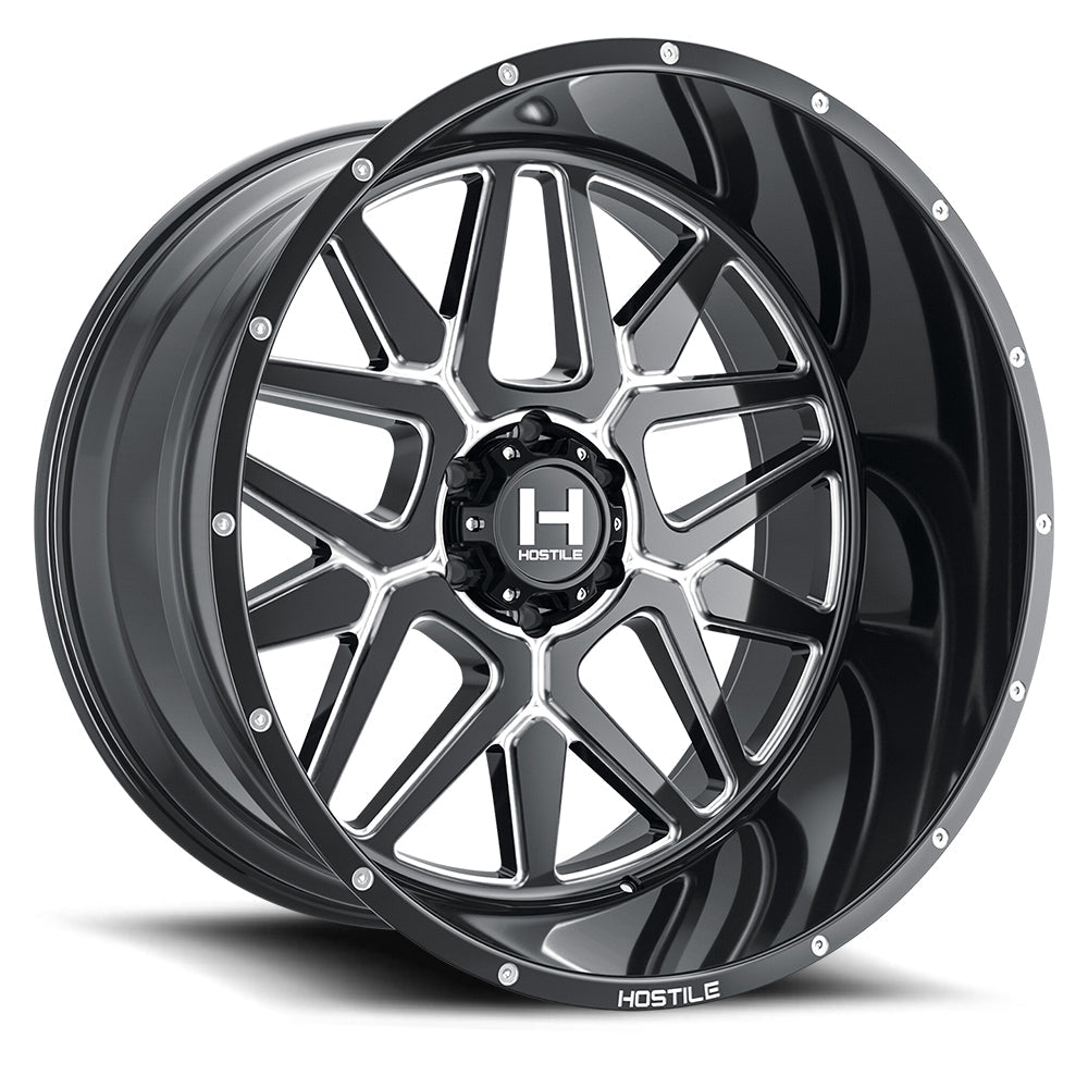 20x10 hostile wheels h128 diablo blade cut wheel 6x5.5 bolt pattern 19mm offset