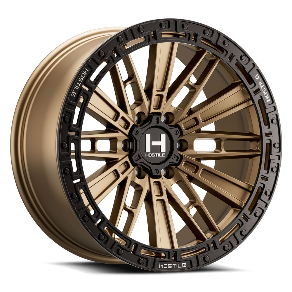 17x9 hostile wheels h129 mojave bronze wheel 6x5.5 bolt pattern 0mm offset
