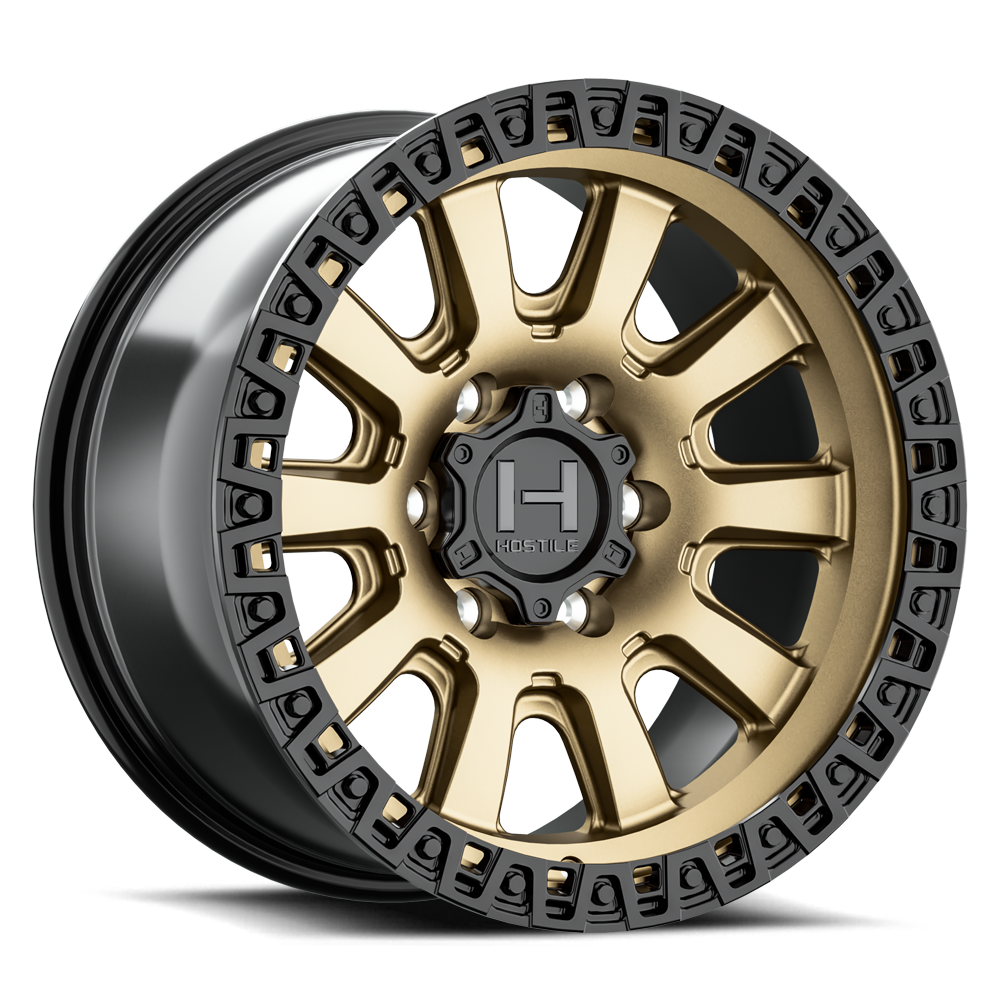 17x9 hostile wheels h138 crawler bronze wheel 6x5.5 bolt pattern 12mm offset