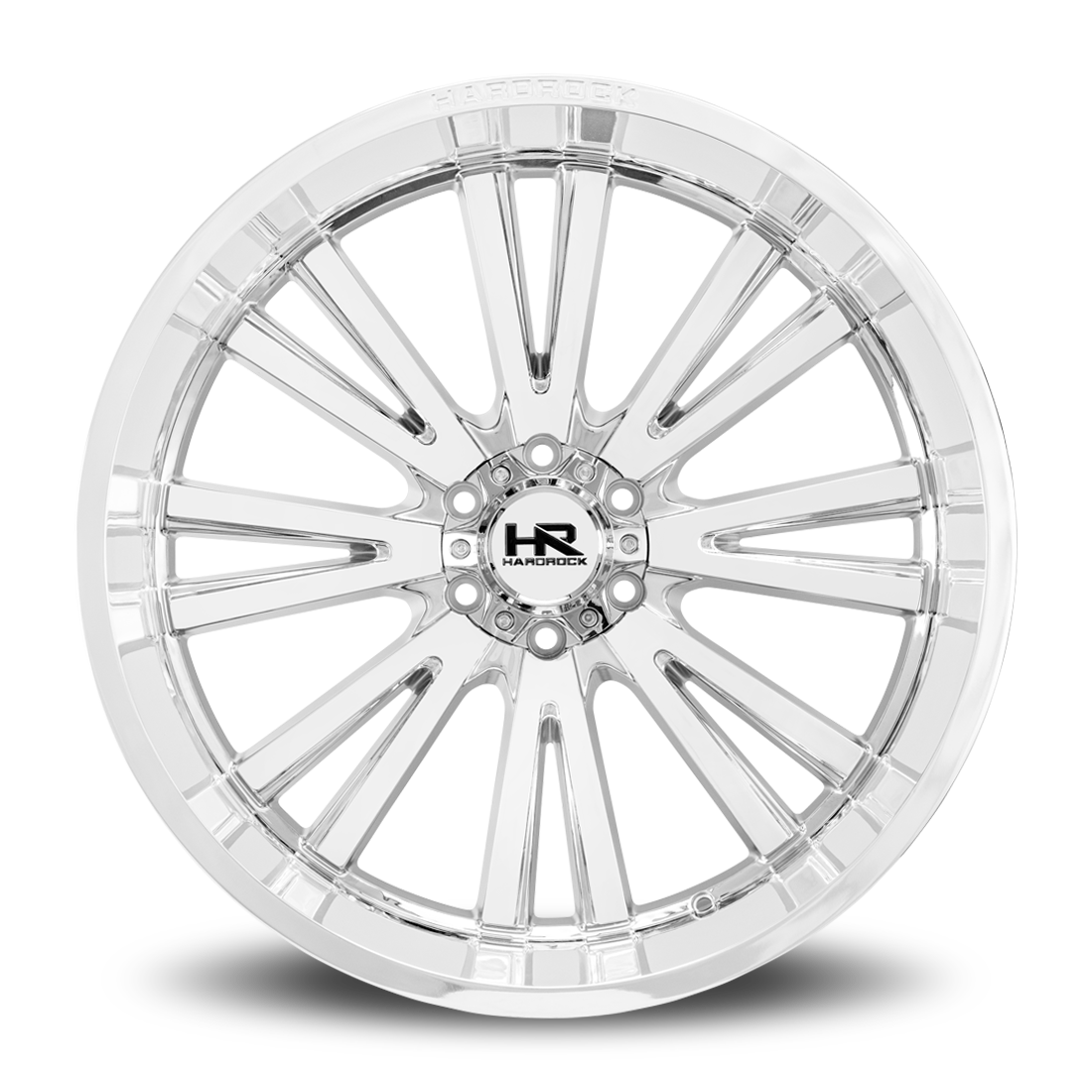 24x12 Hardrock Offroad H503 Spine XPosed Chrome Wheel 6x5.5 Bolt Pattern -44mm Offset