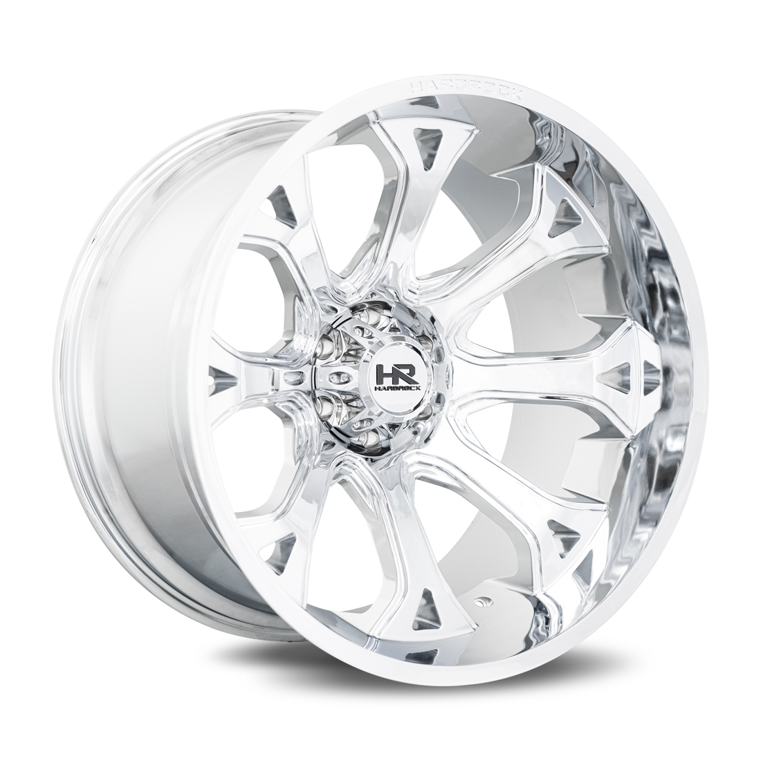 24x14 Hardrock Offroad H505 BloodShot Xposed Chrome Wheel 6x5.5 Bolt Pattern -76mm Offset