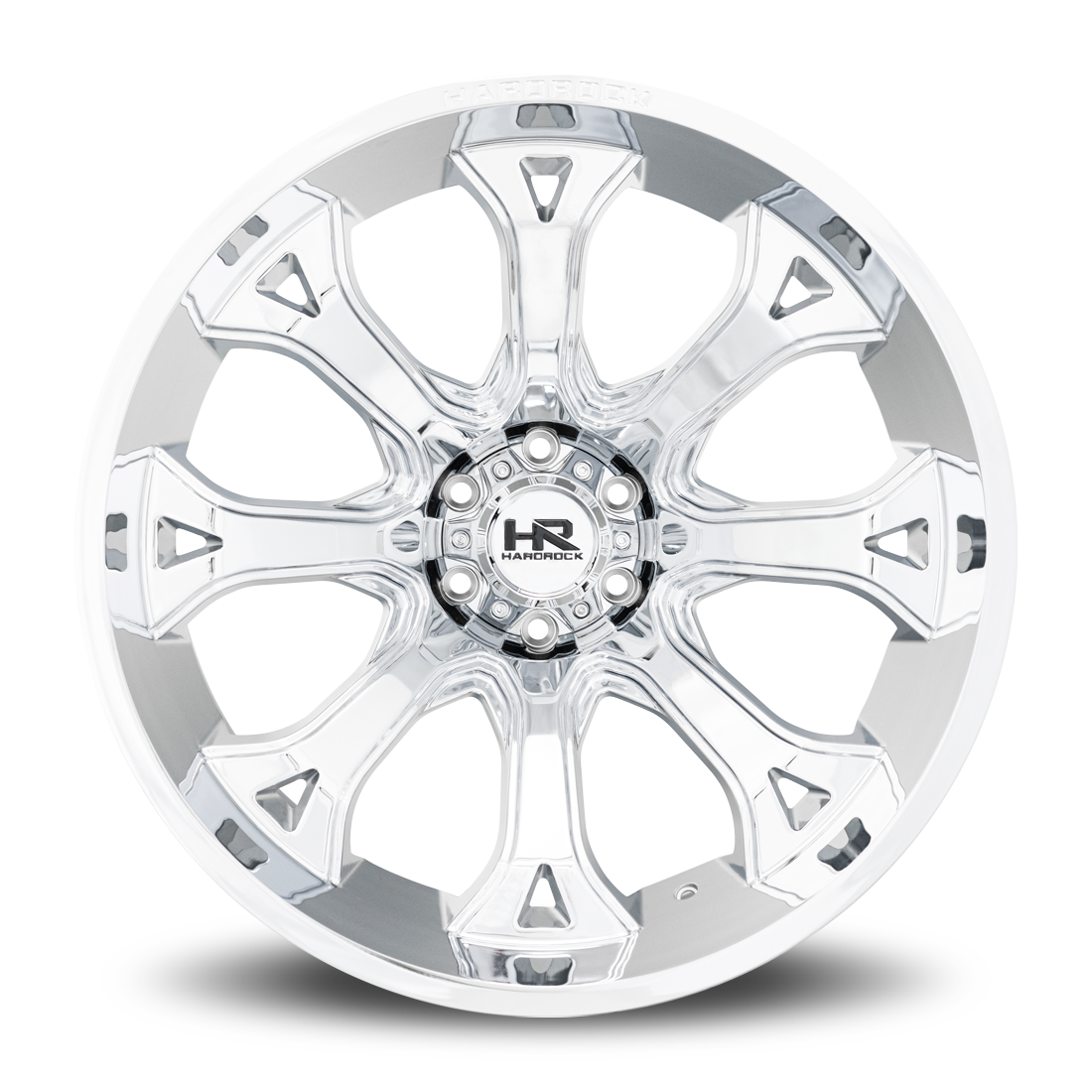 24x14 Hardrock Offroad H505 BloodShot Xposed Chrome Wheel 6x5.5 Bolt Pattern -76mm Offset