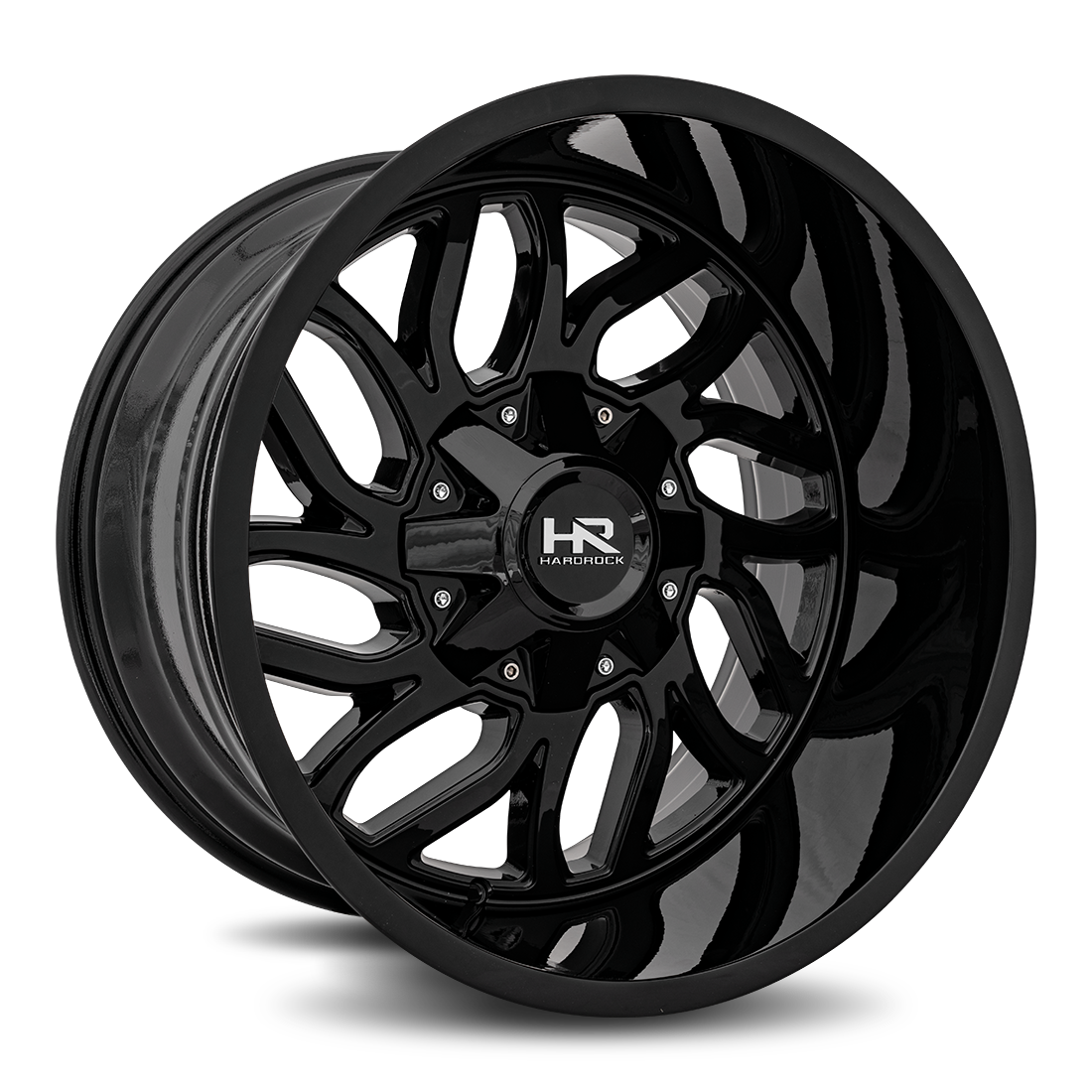 20x12 Hardrock Offroad H707 Destroyer Gloss Black Wheel 6x5.5 Bolt Pattern -51mm Offset