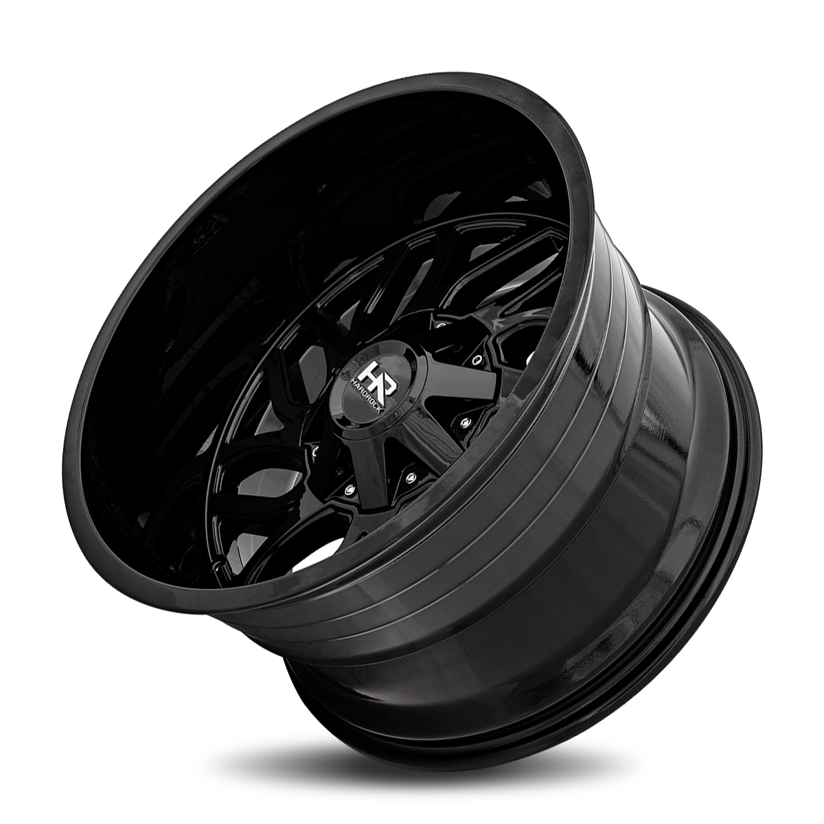 20x12 Hardrock Offroad H707 Destroyer Gloss Black Wheel 6x5.5 Bolt Pattern -51mm Offset