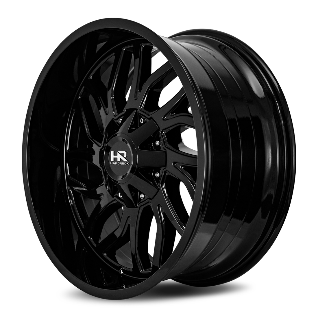 22x10 Hardrock Offroad H707 Destroyer Gloss Black Wheel 6x5.5 Bolt Pattern -25mm Offset