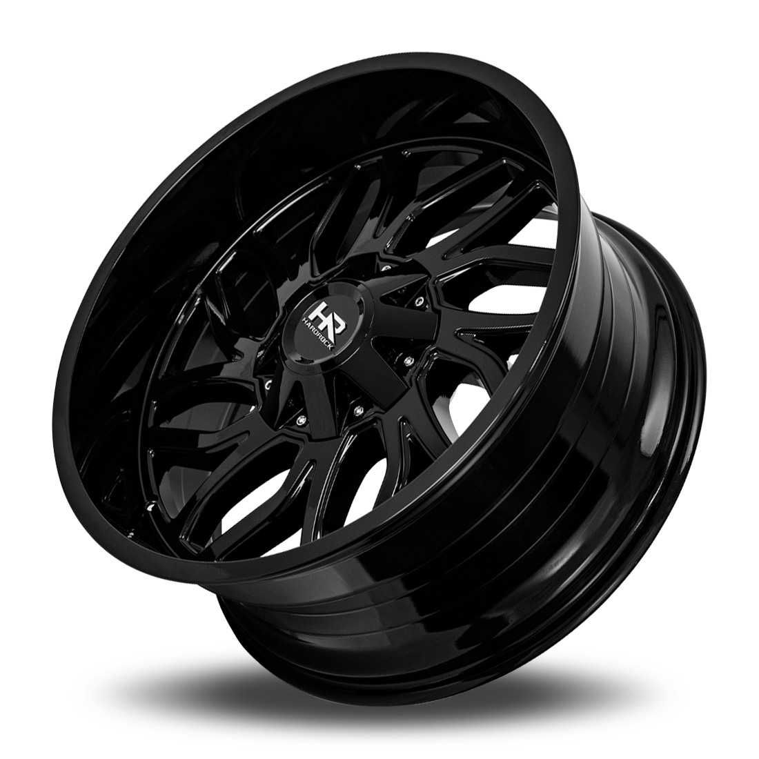 22x10 Hardrock Offroad H707 Destroyer Gloss Black Wheel 6x5.5 Bolt Pattern -25mm Offset