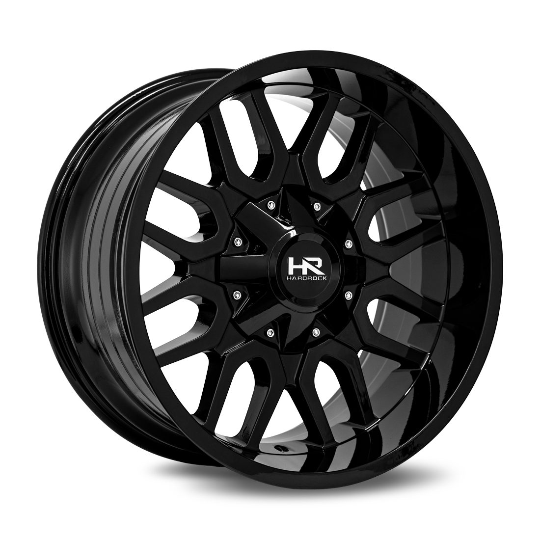 20x10 Hardrock Offroad H709 Commander Gloss Black Wheel 6x5.5 Bolt Pattern -19mm Offset