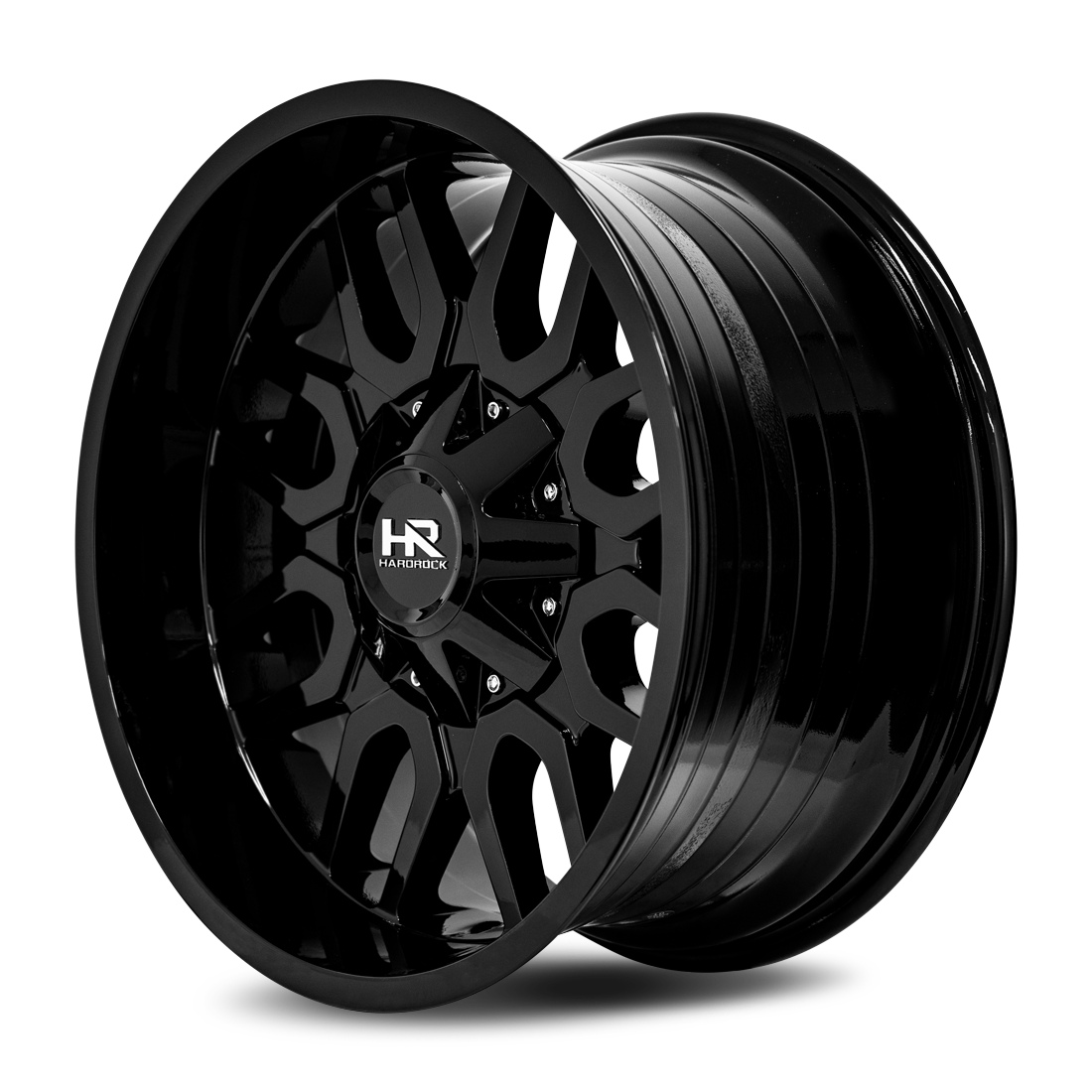 20x10 Hardrock Offroad H709 Commander Gloss Black Wheel 6x5.5 Bolt Pattern -19mm Offset