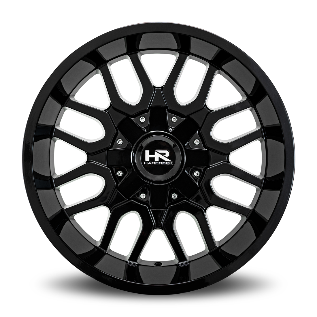 20x12 Hardrock Offroad H709 Commander Gloss Black Wheel 6x5.5 Bolt Pattern -51mm Offset