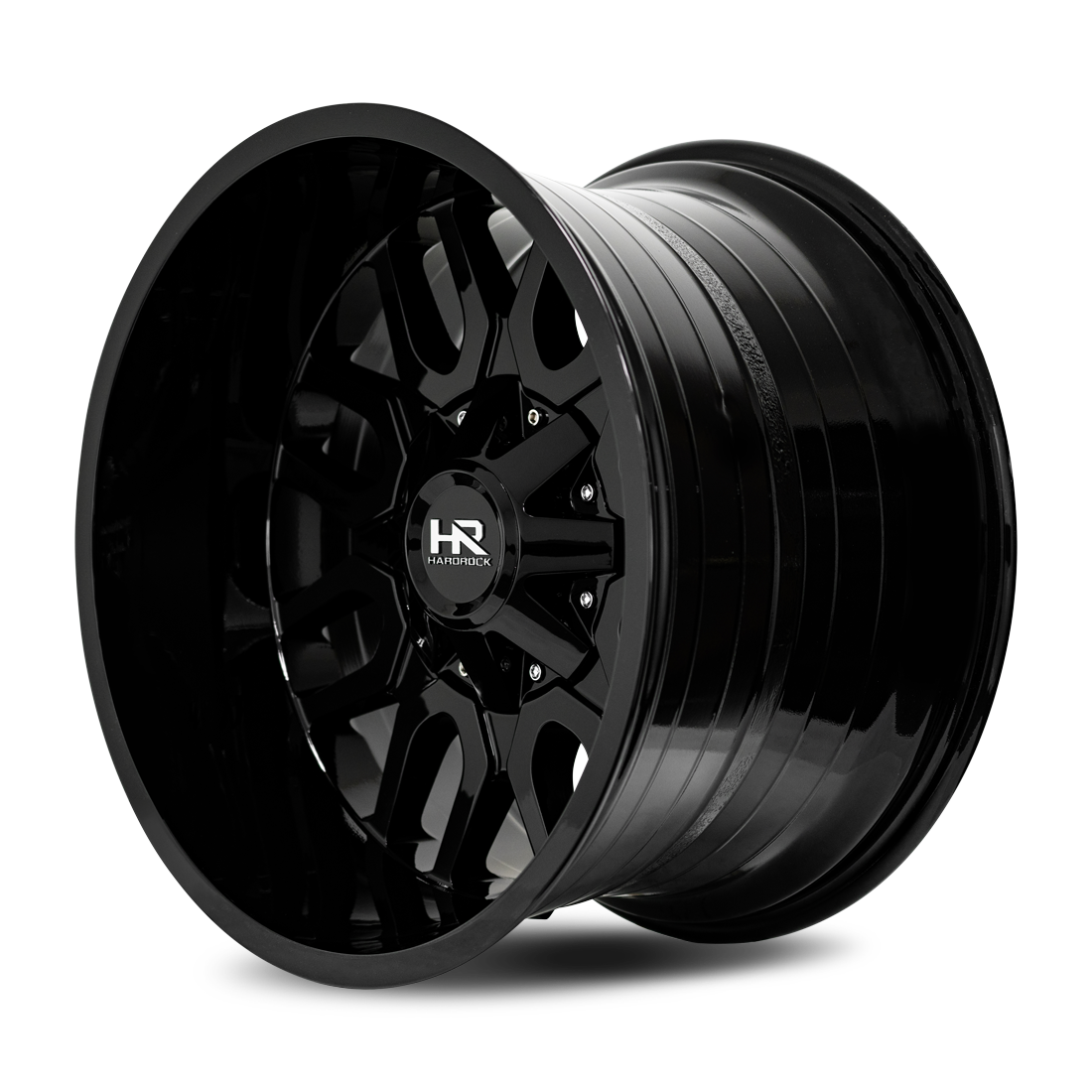 20x12 Hardrock Offroad H709 Commander Gloss Black Wheel 6x5.5 Bolt Pattern -51mm Offset