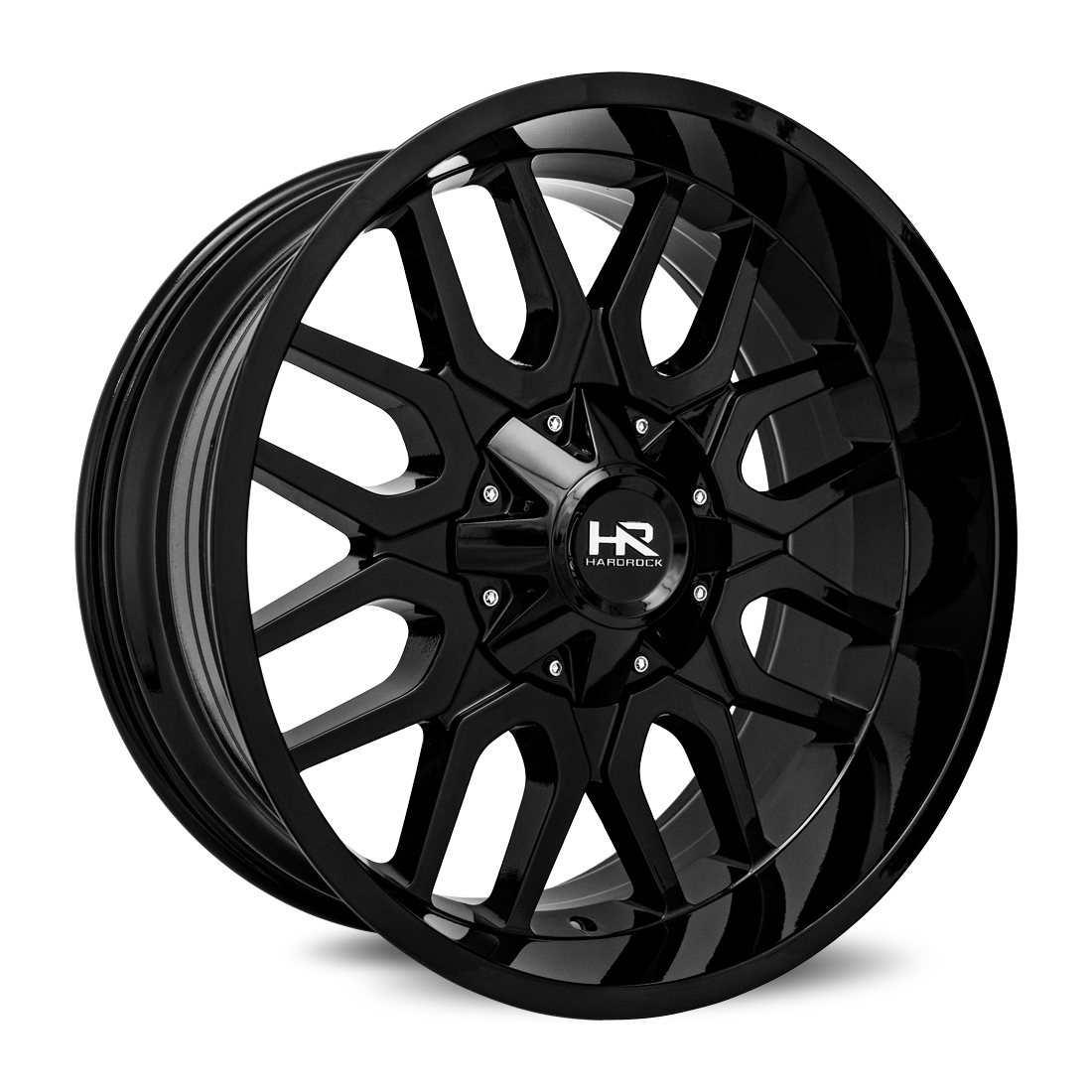 22x10 Hardrock Offroad H709 Commander Gloss Black Wheel 6x5.5 Bolt Pattern -25mm Offset
