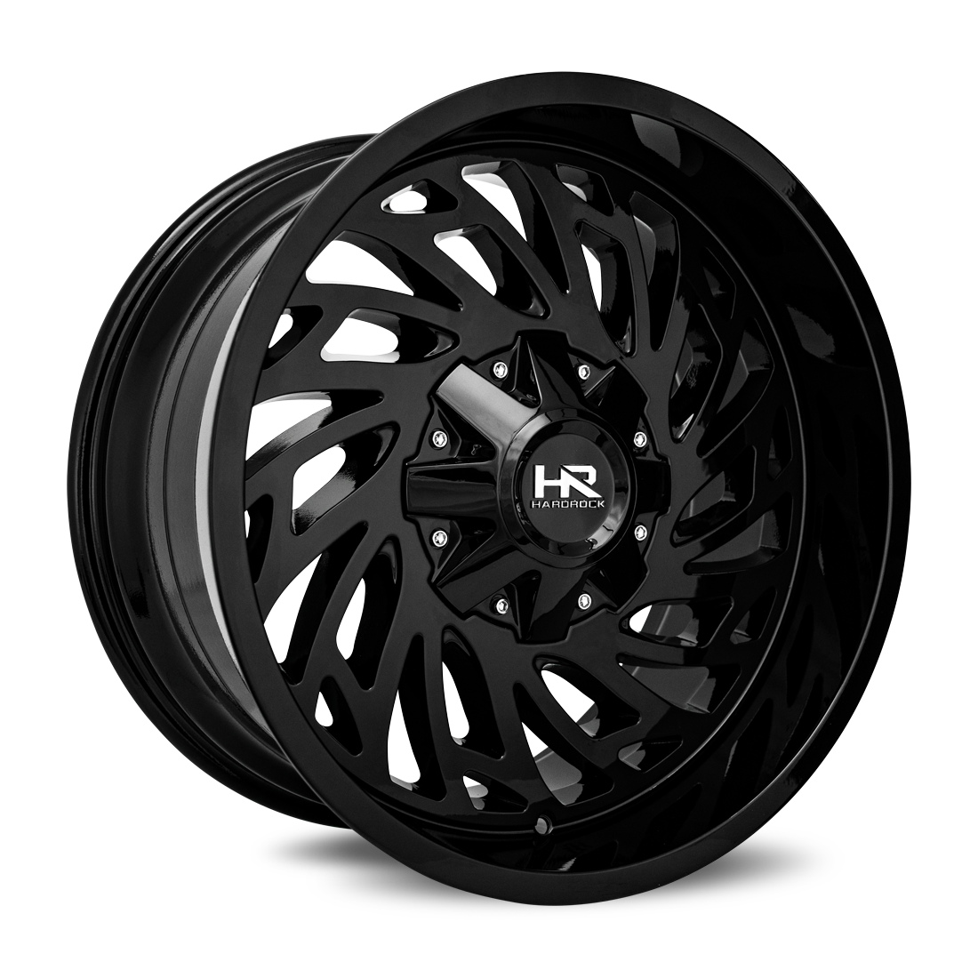 20x10 Hardrock Offroad H710 Attack Gloss Black Wheel 6x5.5 Bolt Pattern -19mm Offset