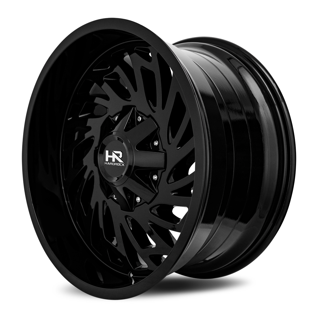 20x10 Hardrock Offroad H710 Attack Gloss Black Wheel 6x5.5 Bolt Pattern -19mm Offset