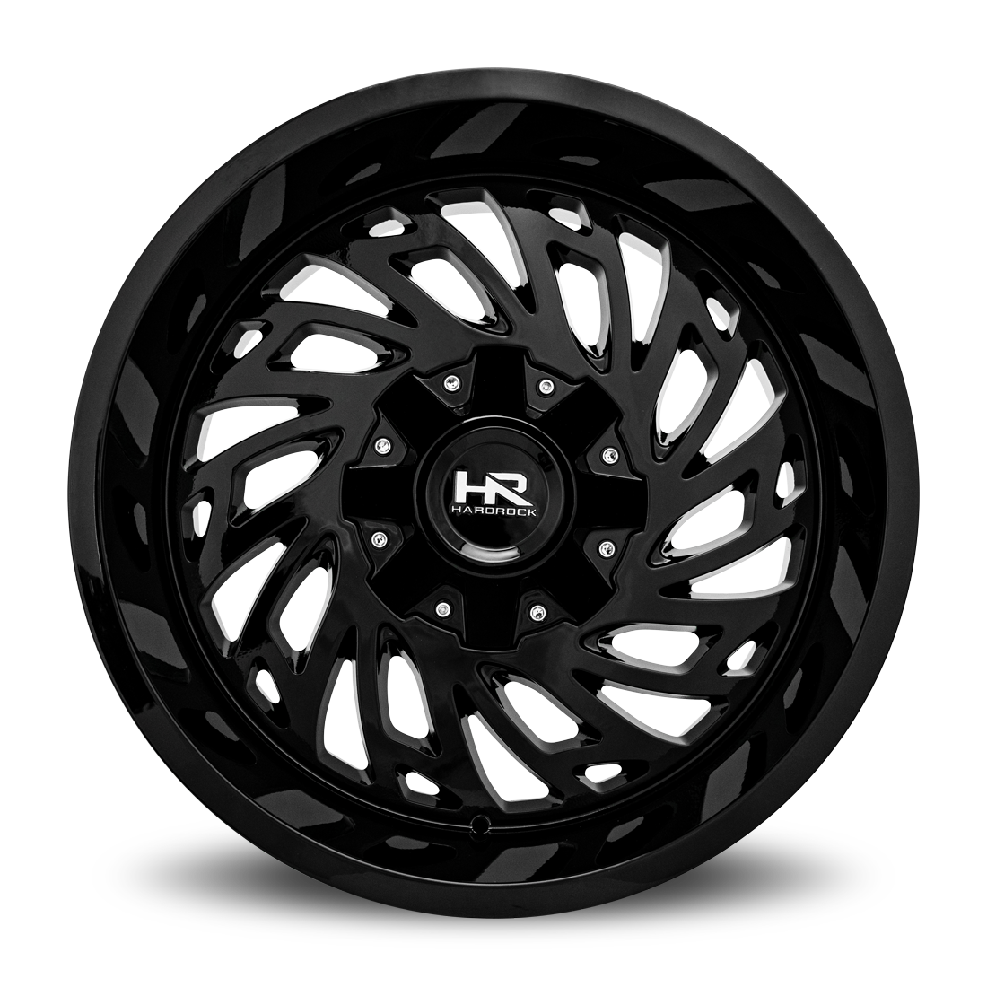 20x12 Hardrock Offroad H710 Attack Gloss Black Wheel 6x5.5 Bolt Pattern -51mm Offset