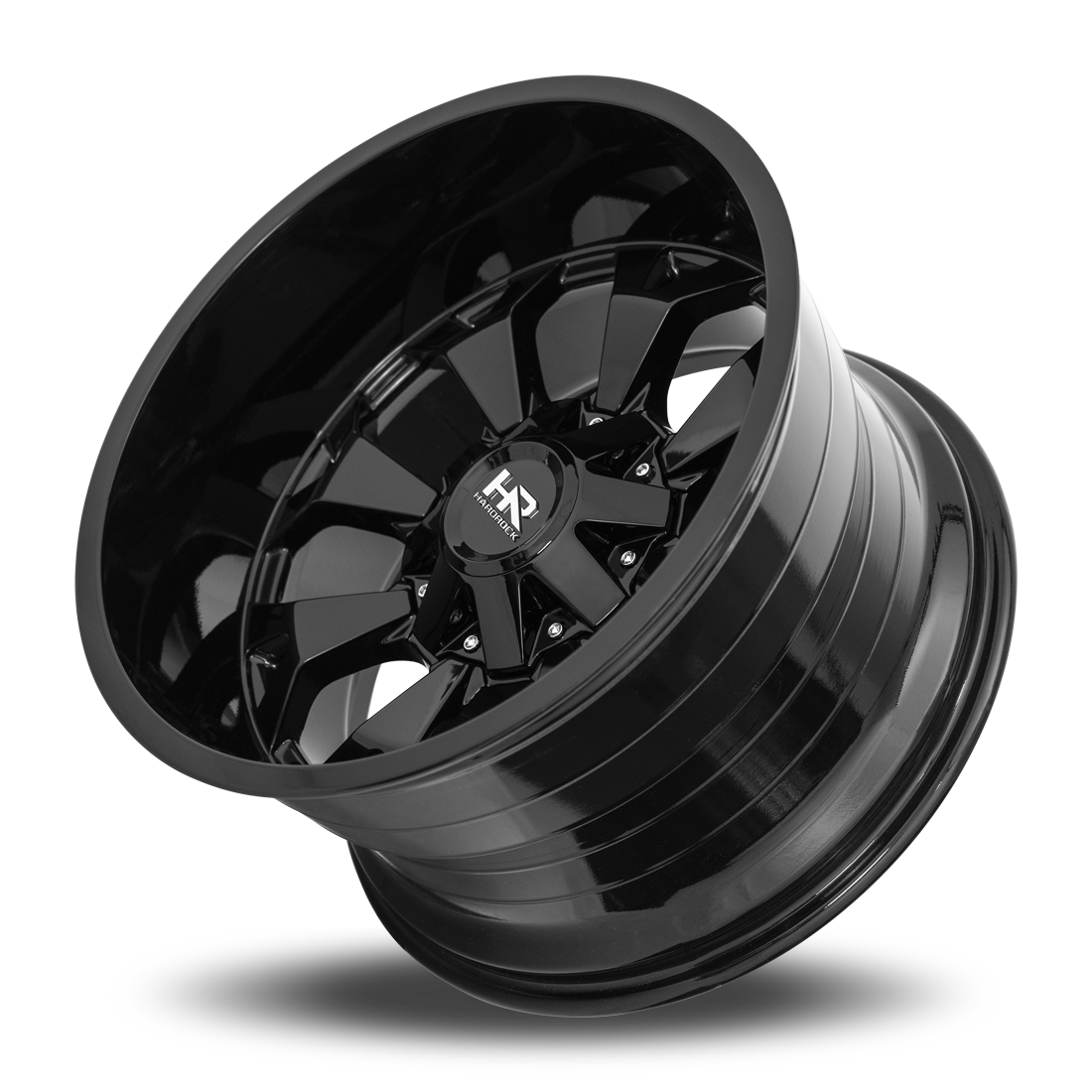 20x12 Hardrock Offroad H711 Devastator Gloss Black Wheel 6x5.5 Bolt Pattern -51mm Offset