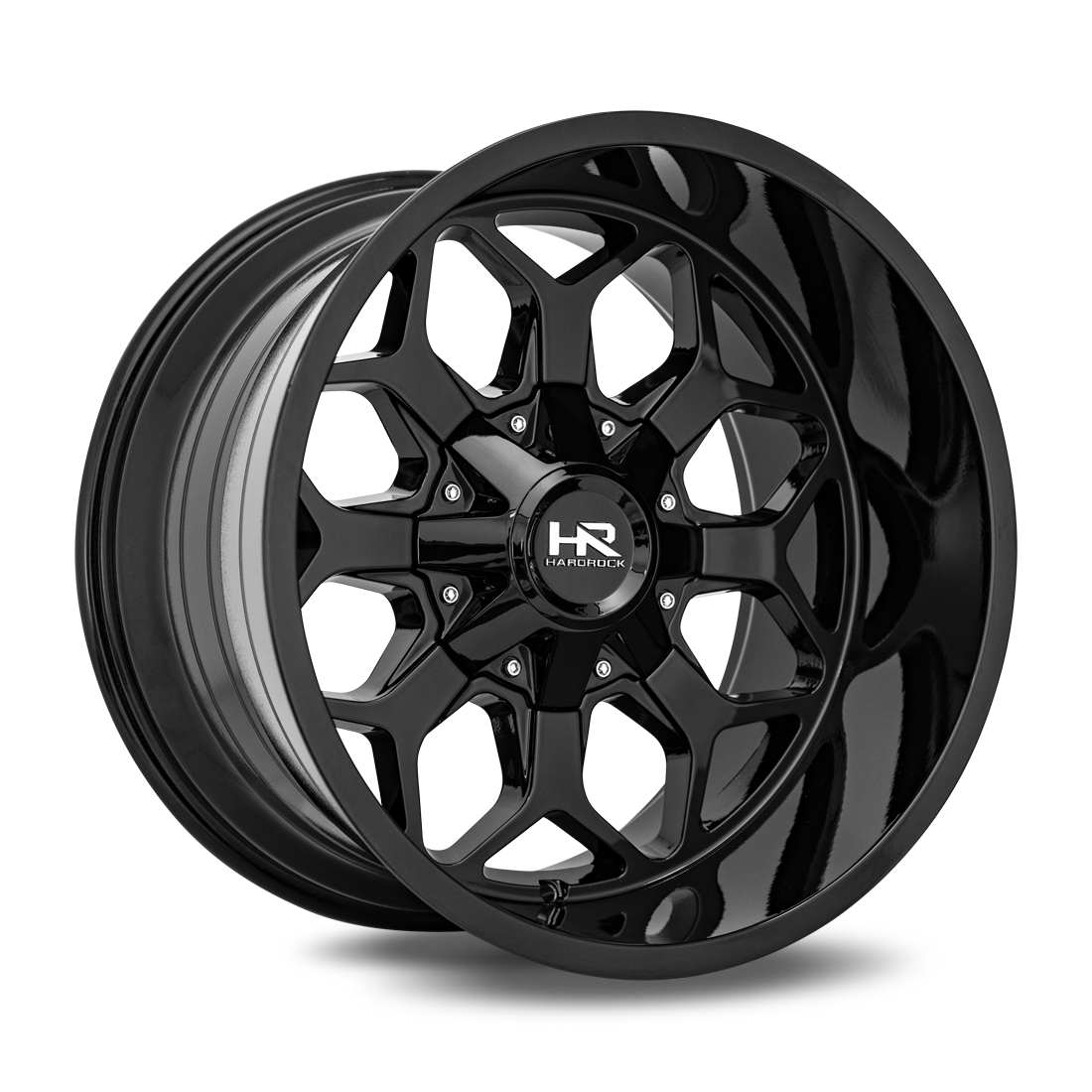 22x10 Hardrock Offroad H712 Indestructible Gloss Black Wheel 6x5.5 Bolt Pattern -25mm Offset