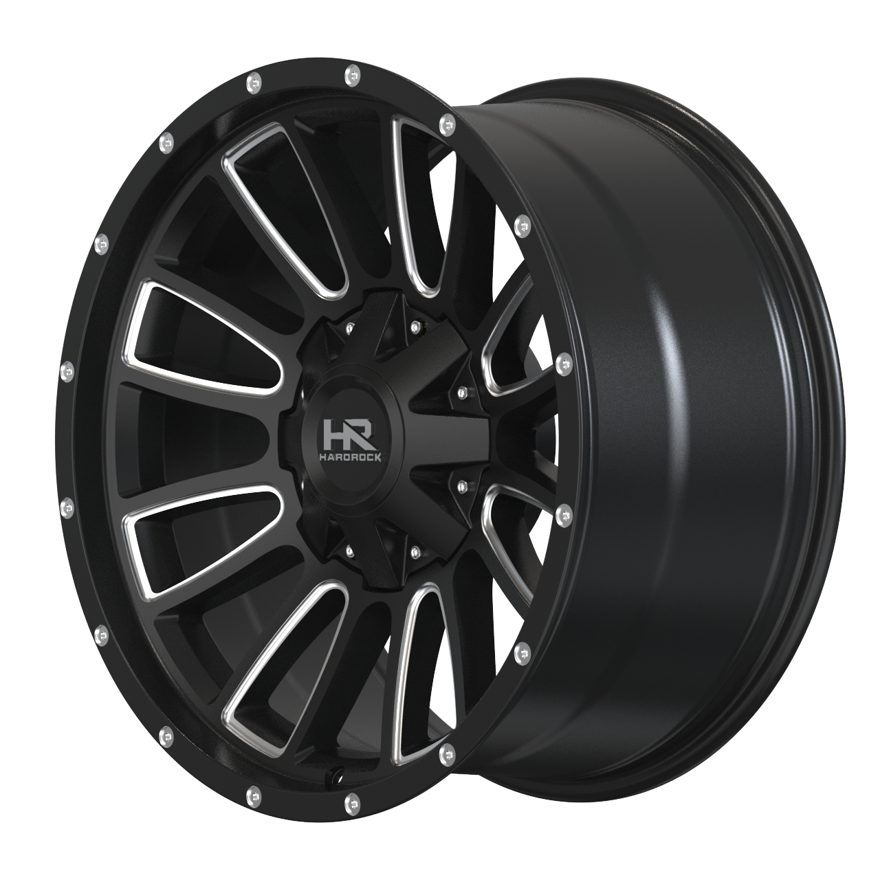 20x9 Hardrock Offroad H717 Tactical Gloss Black Milled Wheel 6x5.5 Bolt Pattern 20mm Offset