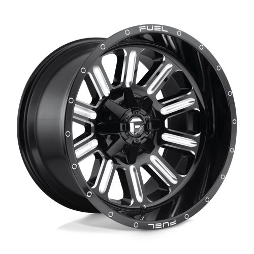 20x9 fuel off-road d620 hardline gloss black milled wheel 6x5.5 bolt pattern 2mm offset
