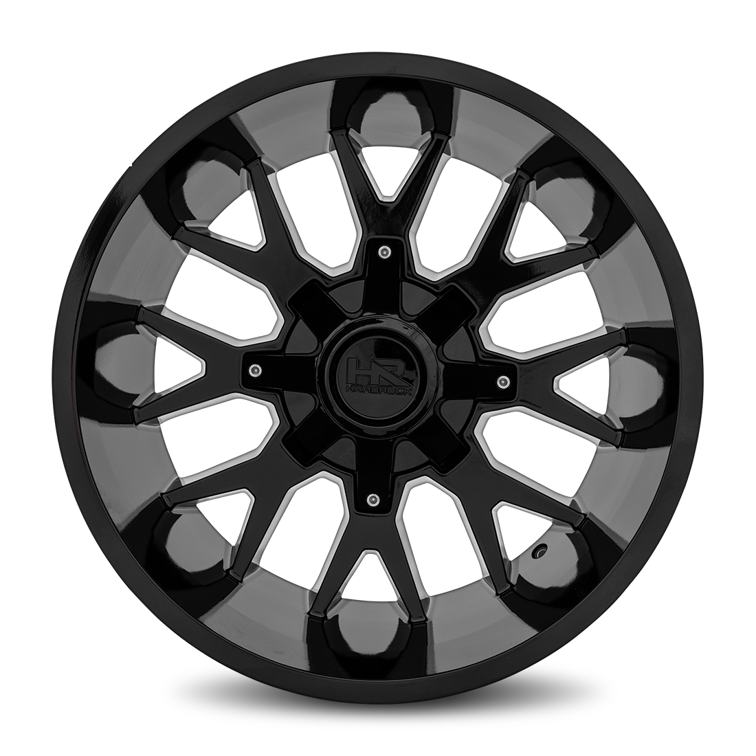 20x12 Hardrock Offroad H700 Affliction Gloss Black Wheel 6x5.5 Bolt Pattern -44mm Offset