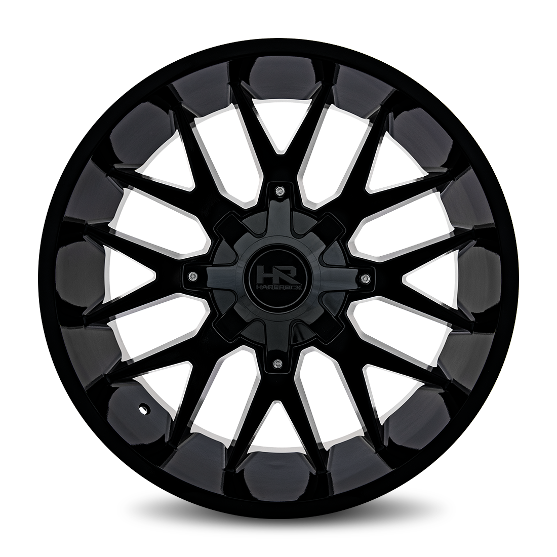 22x10 Hardrock Offroad H700 Affliction Gloss Black Wheel 6x5.5 Bolt Pattern -19mm Offset