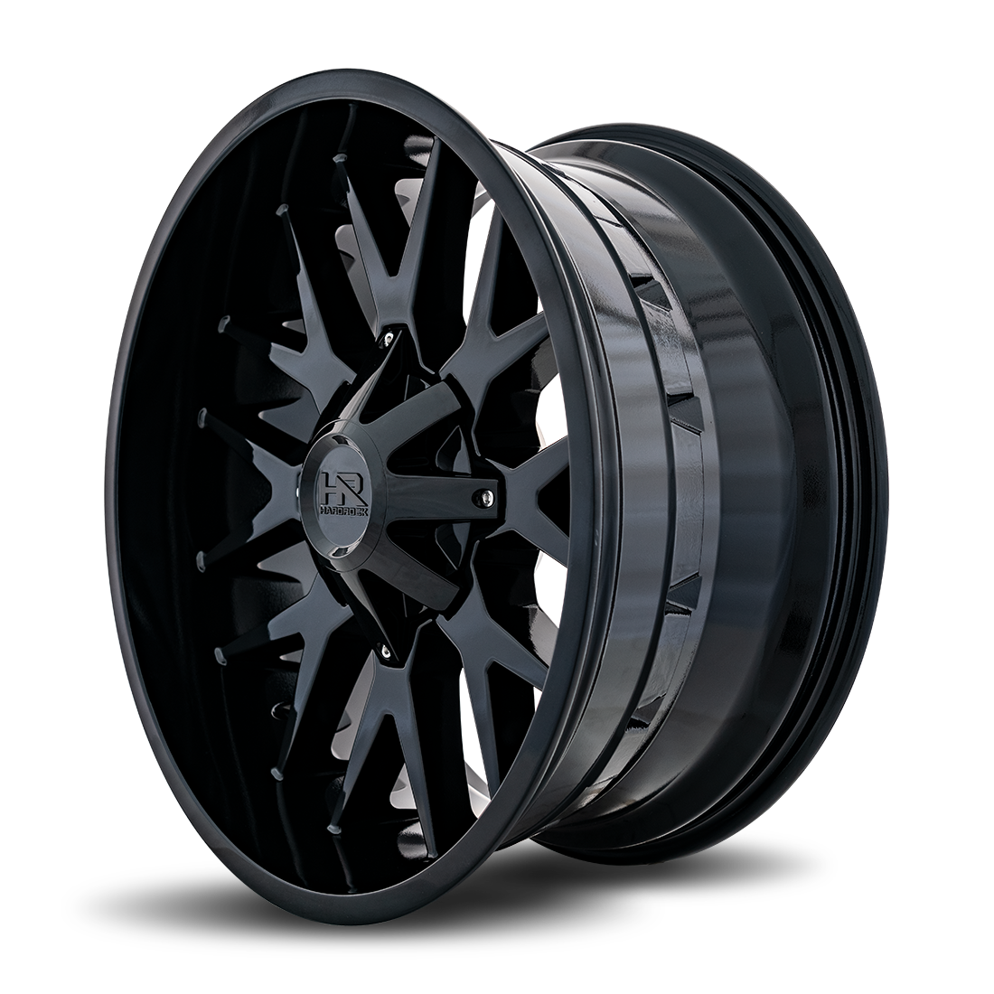 22x10 Hardrock Offroad H700 Affliction Gloss Black Wheel 6x5.5 Bolt Pattern -19mm Offset