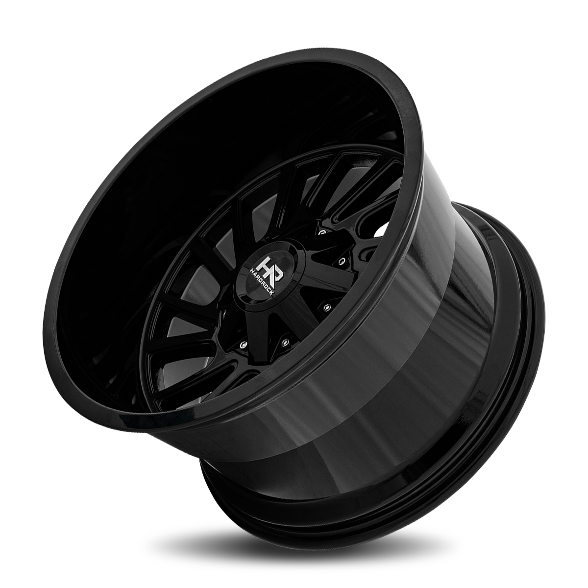 20x12 Hardrock Offroad H708 Overdrive Gloss Black Wheel 6x5.5 Bolt Pattern -51mm Offset