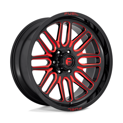20x10 fuel off-road d663 ignite gloss black red tinted clear wheel 6x5.5 bolt pattern 19mm offset