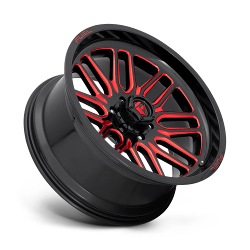20x10 fuel off-road d663 ignite gloss black red tinted clear wheel 6x5.5 bolt pattern 19mm offset