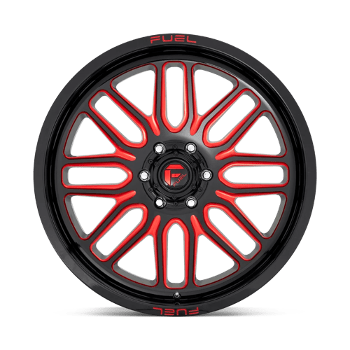 20x9 fuel off-road d663 ignite gloss black red tinted clear wheel 6x5.5 bolt pattern 19mm offset