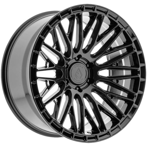 20x10 Arena Wheel A118 Karma Glossy Black Wheel 6x5.5 Bolt Pattern -18mm Offset