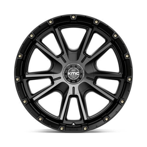 20x9 kmc km100 sync satin black w gray tint wheel 6x5.5 bolt pattern 18mm offset