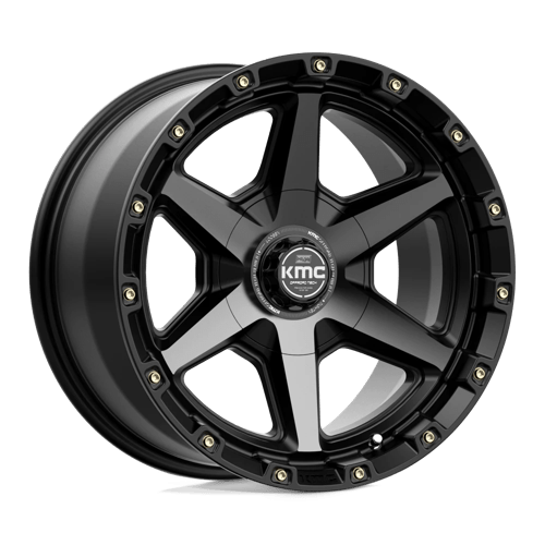 17x9 kmc km101 tempo satin black w gray tint wheel 6x5.5 bolt pattern 12mm offset