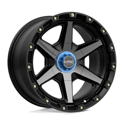 17x9 kmc km101 tempo satin black w gray tint wheel 6x5.5 bolt pattern 12mm offset
